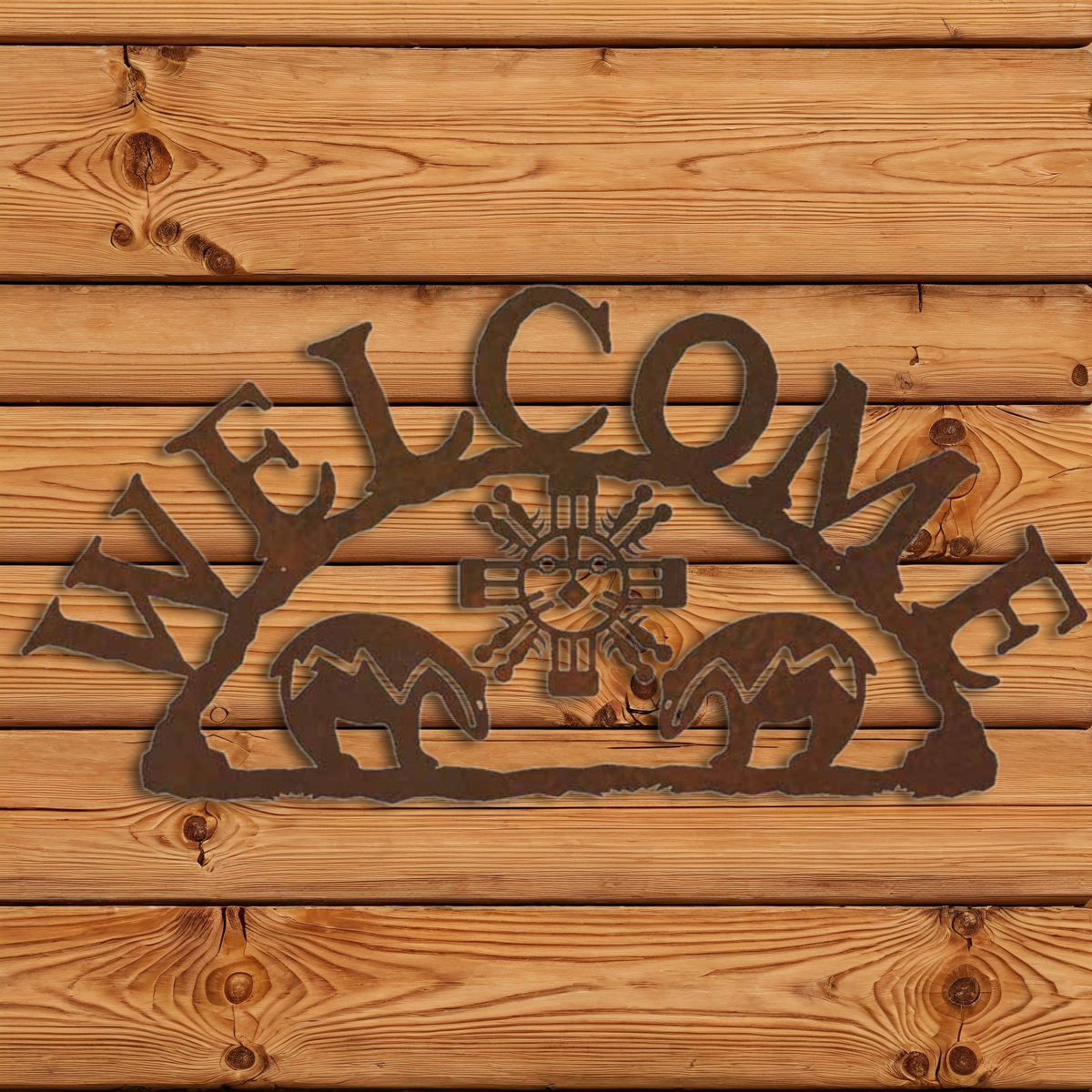 WE-9648 Fetish Bear Horizontal Welcome Sign