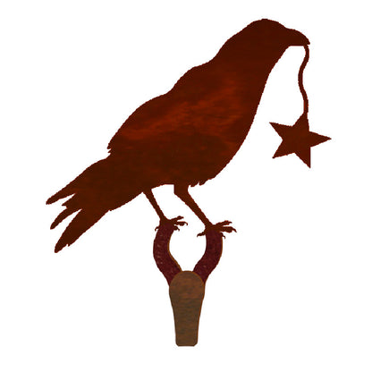 Crow Large Single Coat Hook Burnished