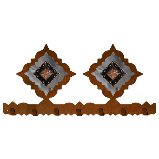 Copper Diamond Concho Key Chain Holder