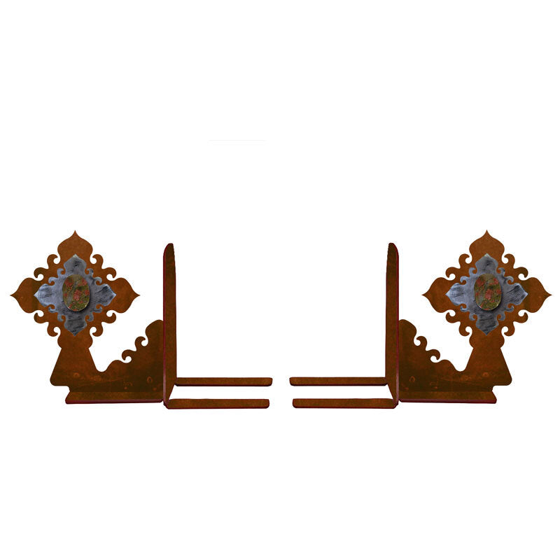 BE-5047 Unakite Stone Burnished Book Ends