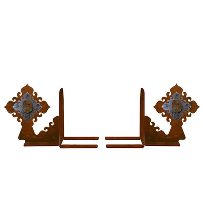 BE-5047 Unakite Stone Burnished Book Ends