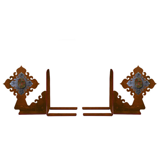 BE-5047 Unakite Stone Burnished Book Ends