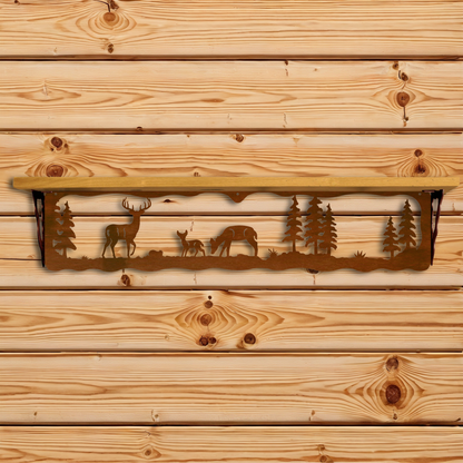 SW-7014 Deer Family 34" Shelf