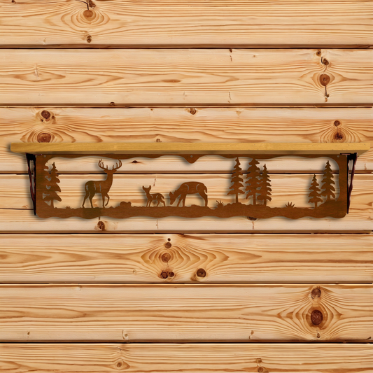 SW-7014 Deer Family 34" Shelf