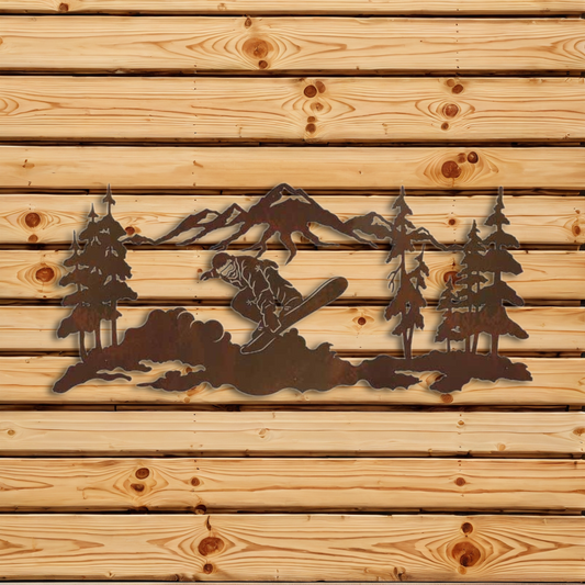 WA-6031 Snow Boarder Wall Art - 57"