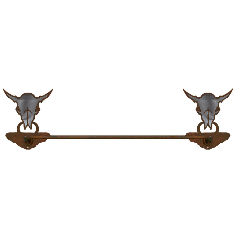 BA-8510 Buffalo Skull Towel Bar Burnished