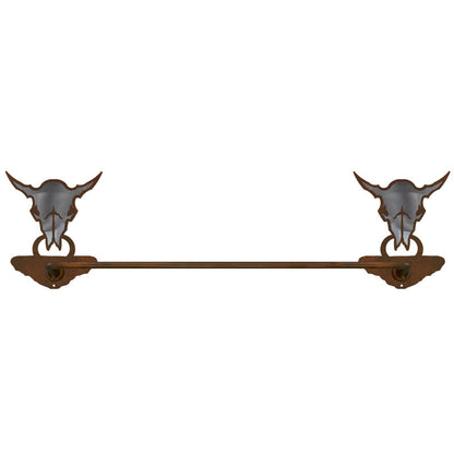 BA-8510 Buffalo Skull Towel Bar Burnished