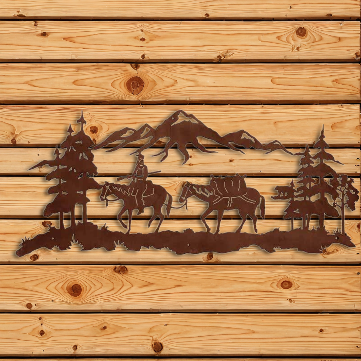 WA-6012 Mountain Man Wall Art - 57"