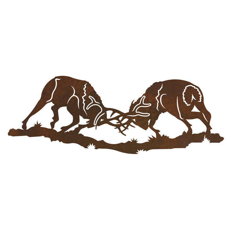 Fighting Elk 42" Wall Art