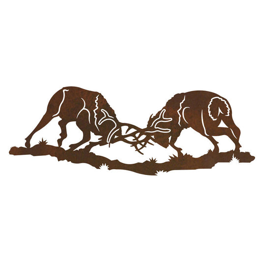 Fighting Elk 42" Wall Art