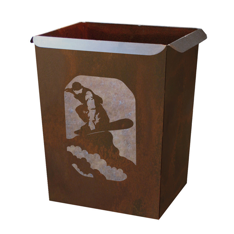 WB-2096 Snowboarder Trash Bin