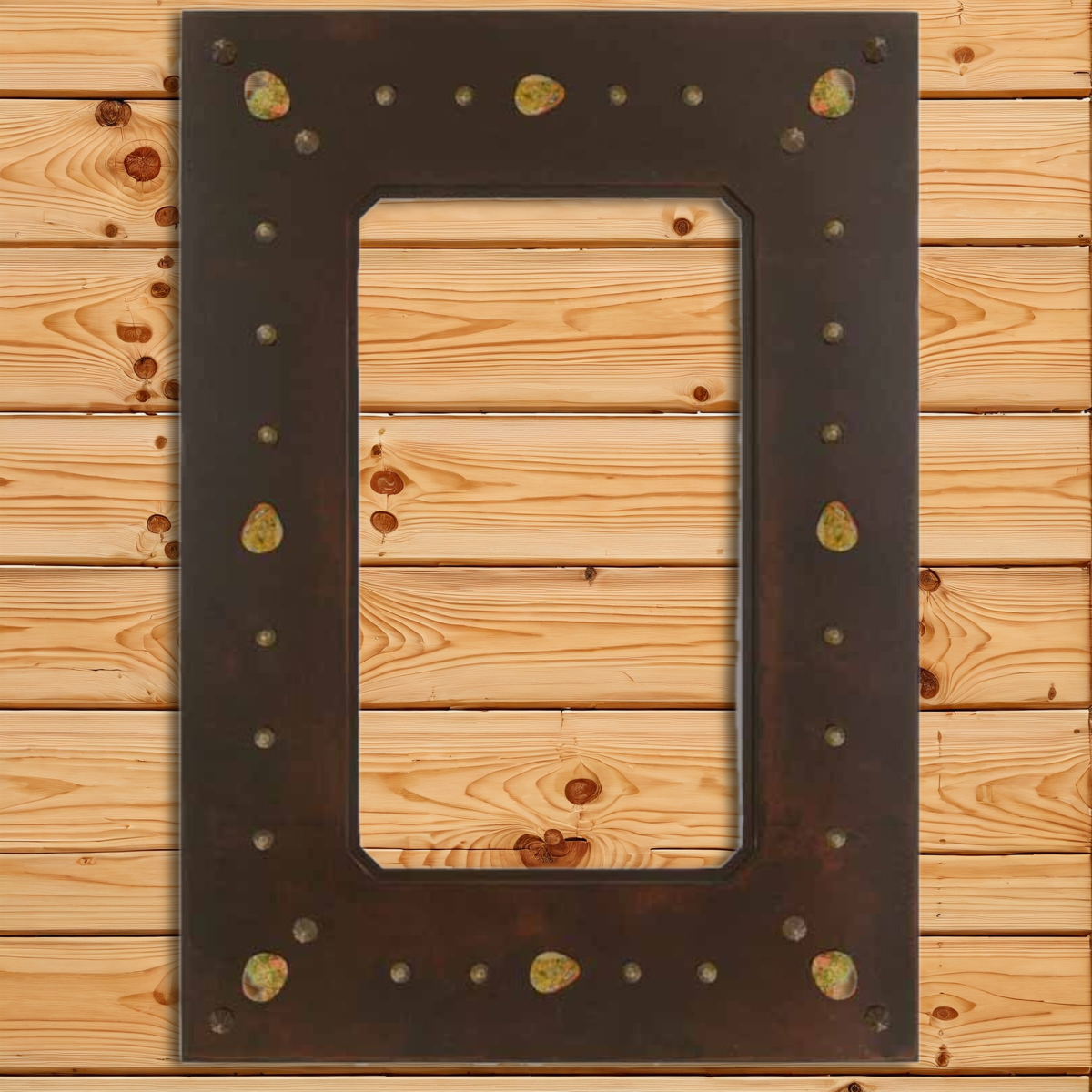 MH-1058 36" Stone & Nail Mirror