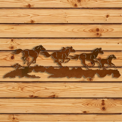 WA-4261 Running Horses Wall Art - 42"