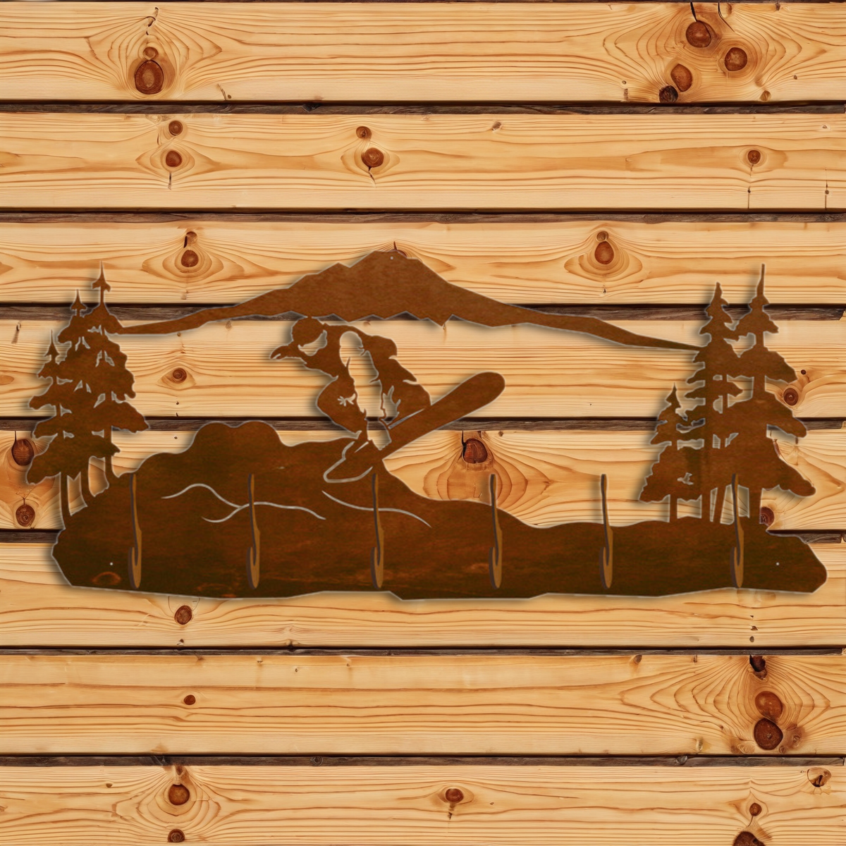 CH-5731 Snowboarder Scenic Six Hook