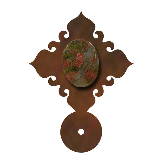 Unakite Stone Drawer Pull