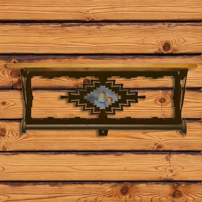 BA-2012 Desert Diamond/Turquoise 20" Hand Towel Bar Shelf