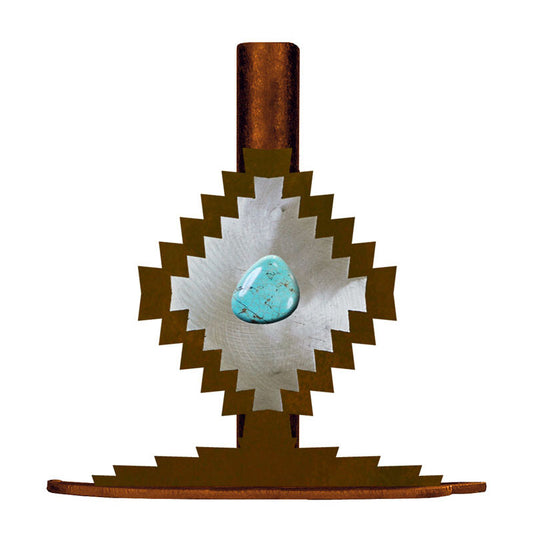 PT-9180 Desert Diamond with Turq Paper Towel Stand