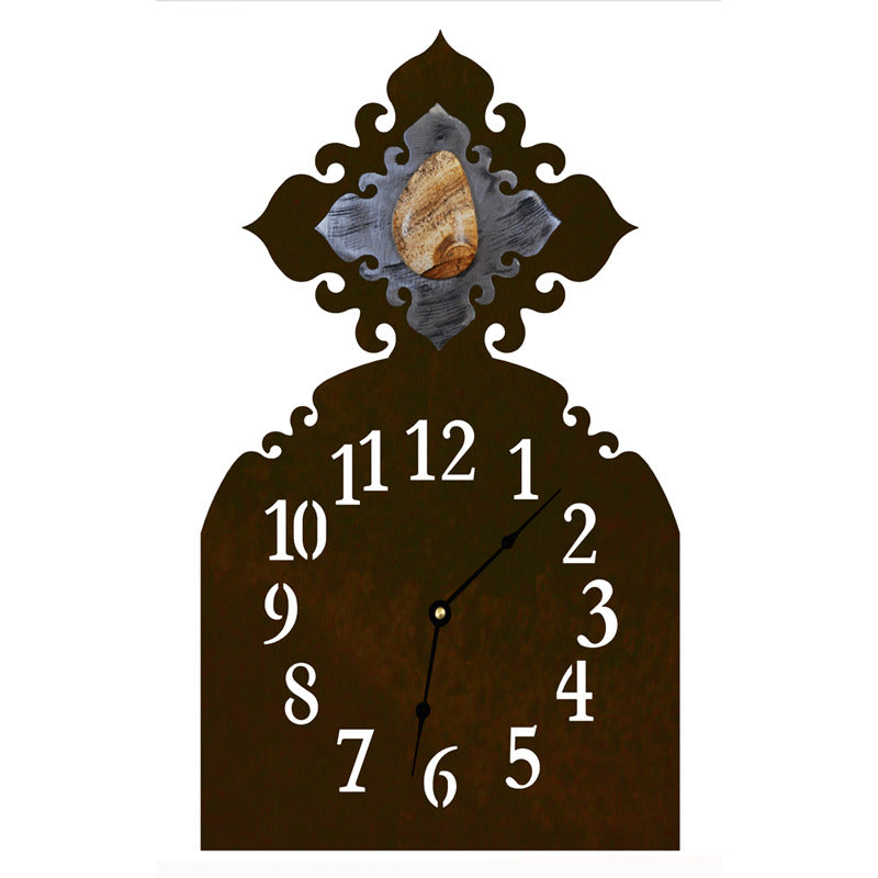 CL-7036 Picture Jasper Stone Table Clock