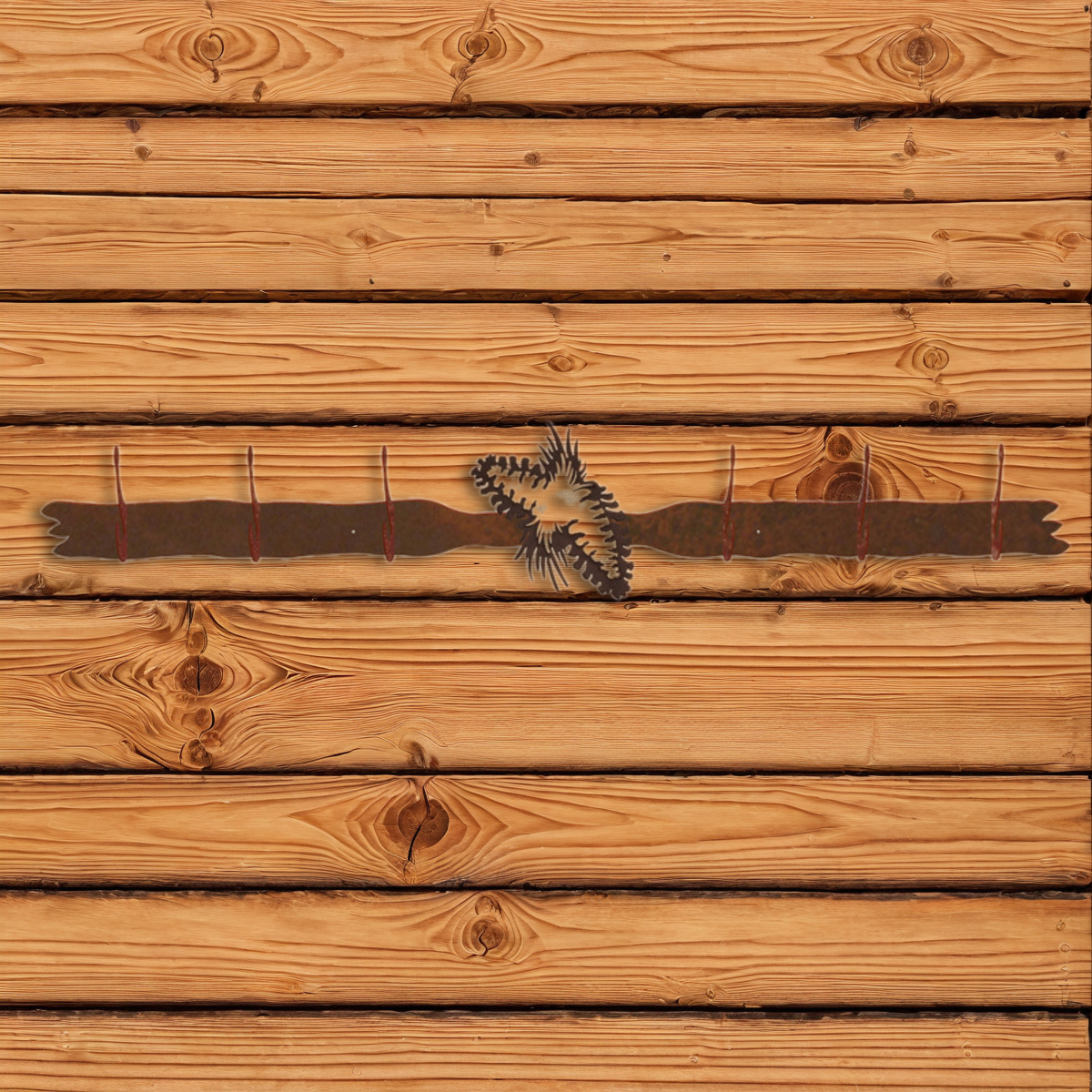 CH-5643 Pine Cone Six Hook Burnished