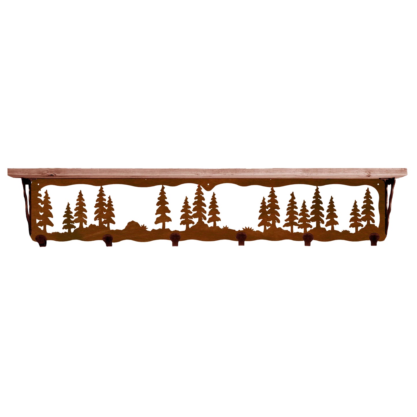 Pine Forest 42" Coat Hook Shelf