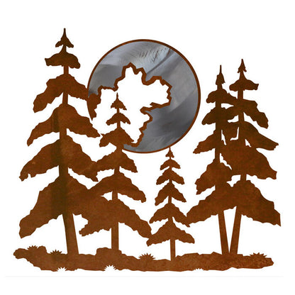 Pine & Moon 20" Burnished Wall Art