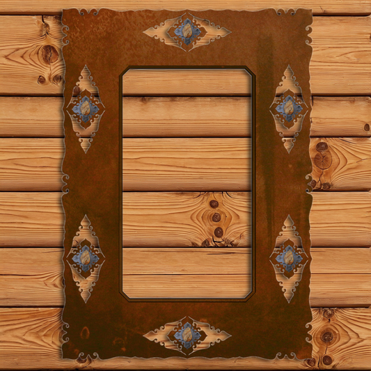 MH-2051 30" Picture Jasper Stone Mirror
