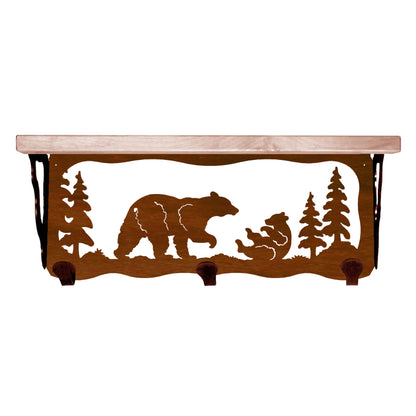 Bear Family 20" Coat Hook Shelf