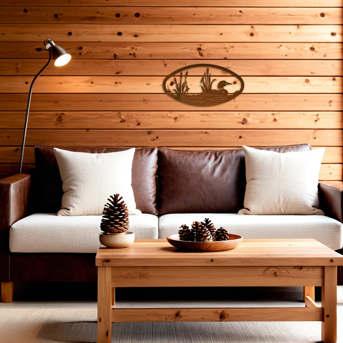 Loon Oval Wall Art Horizontaltonal