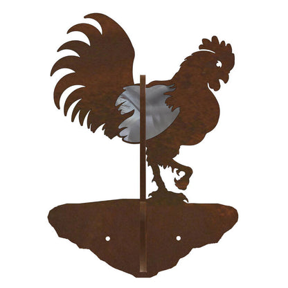 Rooster Double Coat Hook Burnished