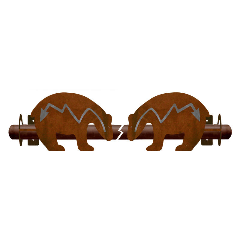 DR-9114 Fetich Bear Rod Brackets Burnished