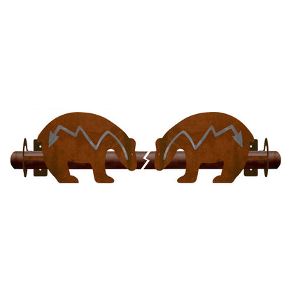 DR-9114 Fetich Bear Rod Brackets Burnished