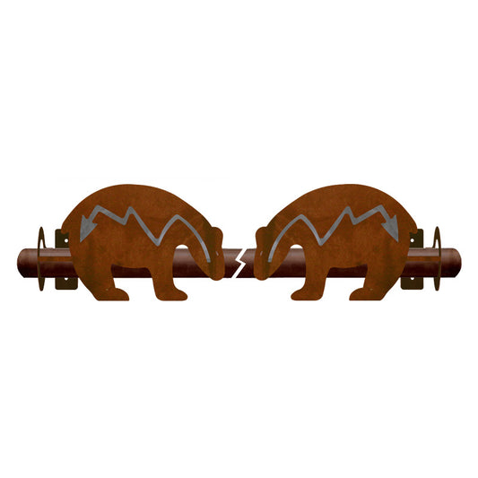 DR-9114 Fetich Bear Rod Brackets Burnished