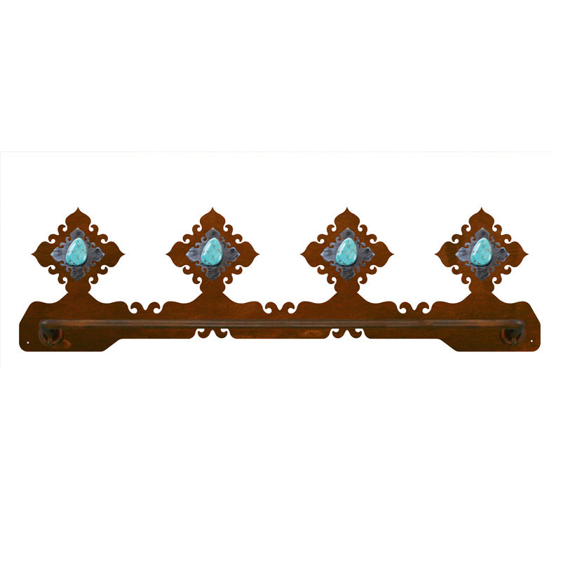 BA-8543 Turquoise Stone Scenic Towel Bar