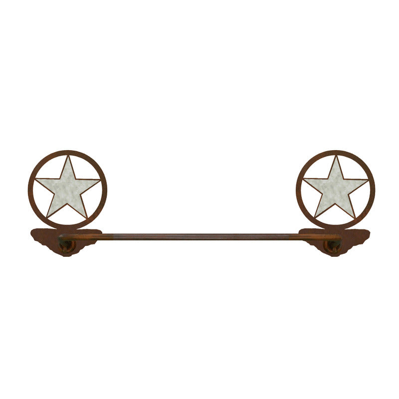 Texas Star Hand Towel Bar Burnished