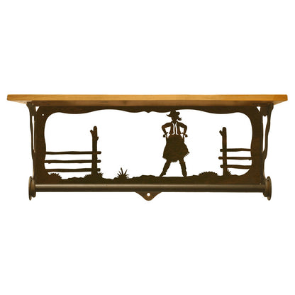 Cowgirl 20" Hand Towel Bar Shelf