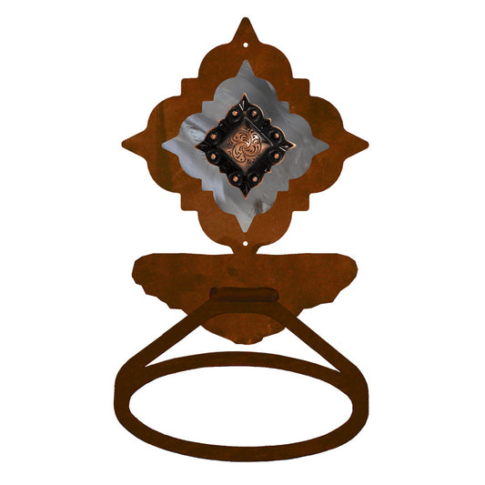 BA-7320 Copper Diamond Pico Concho Towel Ring