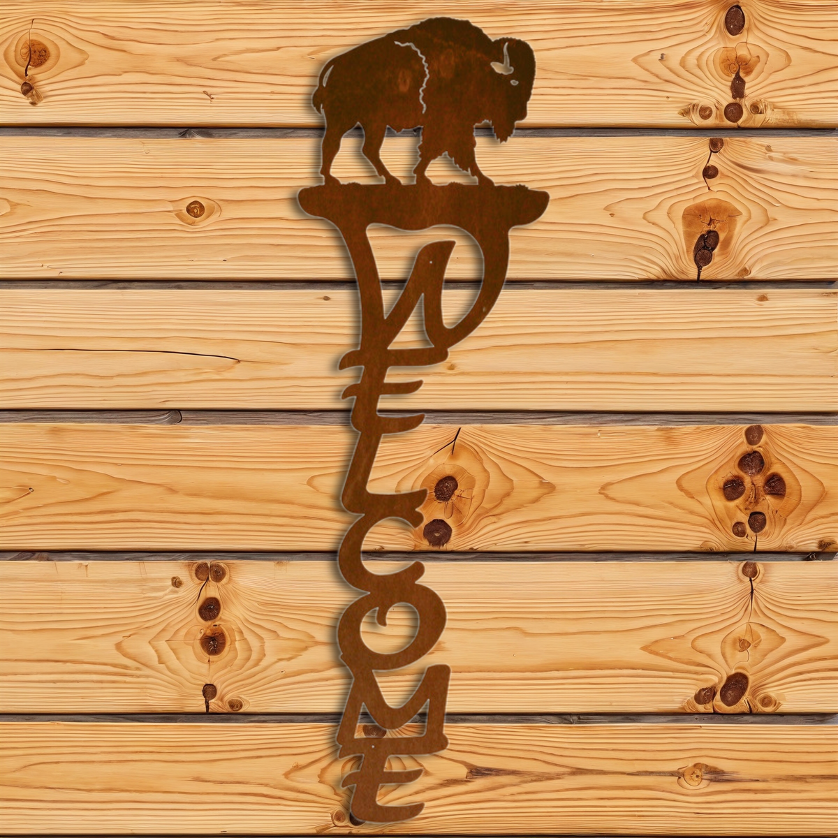 WE-2009 Buffalo Vertical Welcome Signt