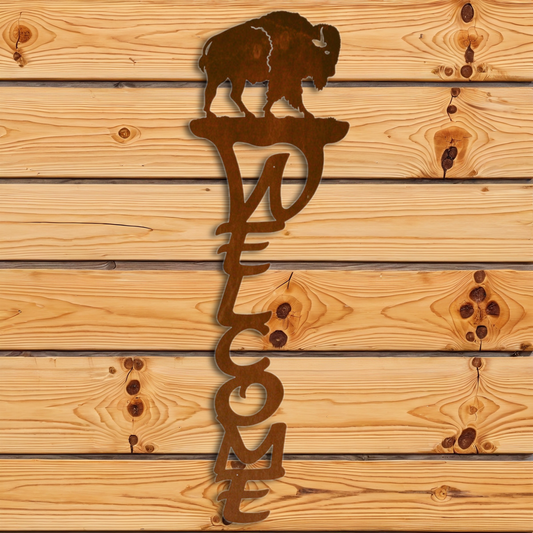 WE-2009 Buffalo Vertical Welcome Signt