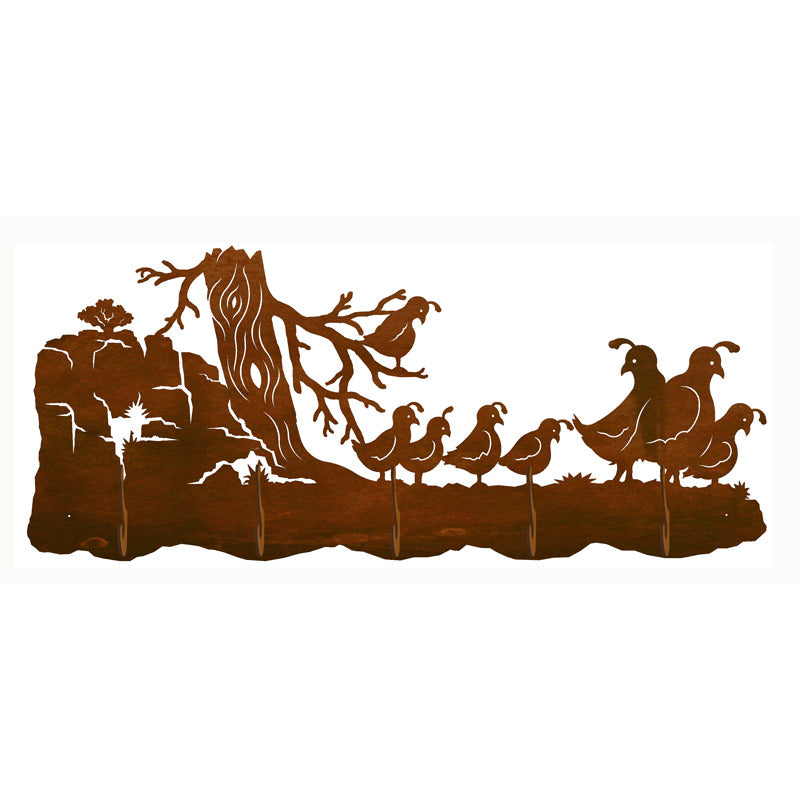 Quail Family Scenic Five Hook