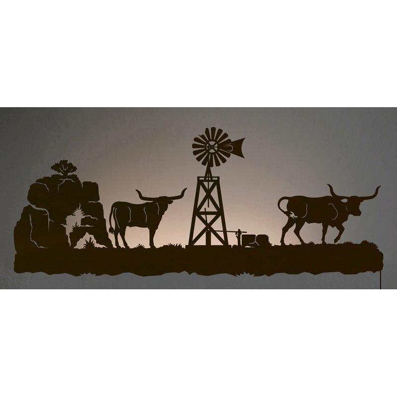WA-9039 Longhorn Back Lite Wall Art