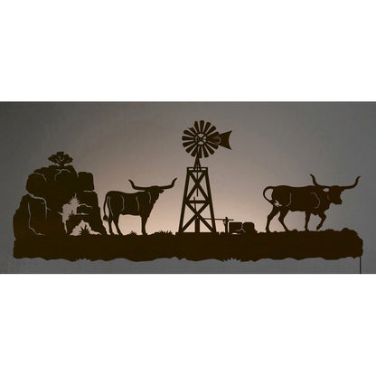 WA-9039 Longhorn Back Lite Wall Art