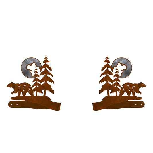 DR-9000 Bear & Pine Tie Back Burnished