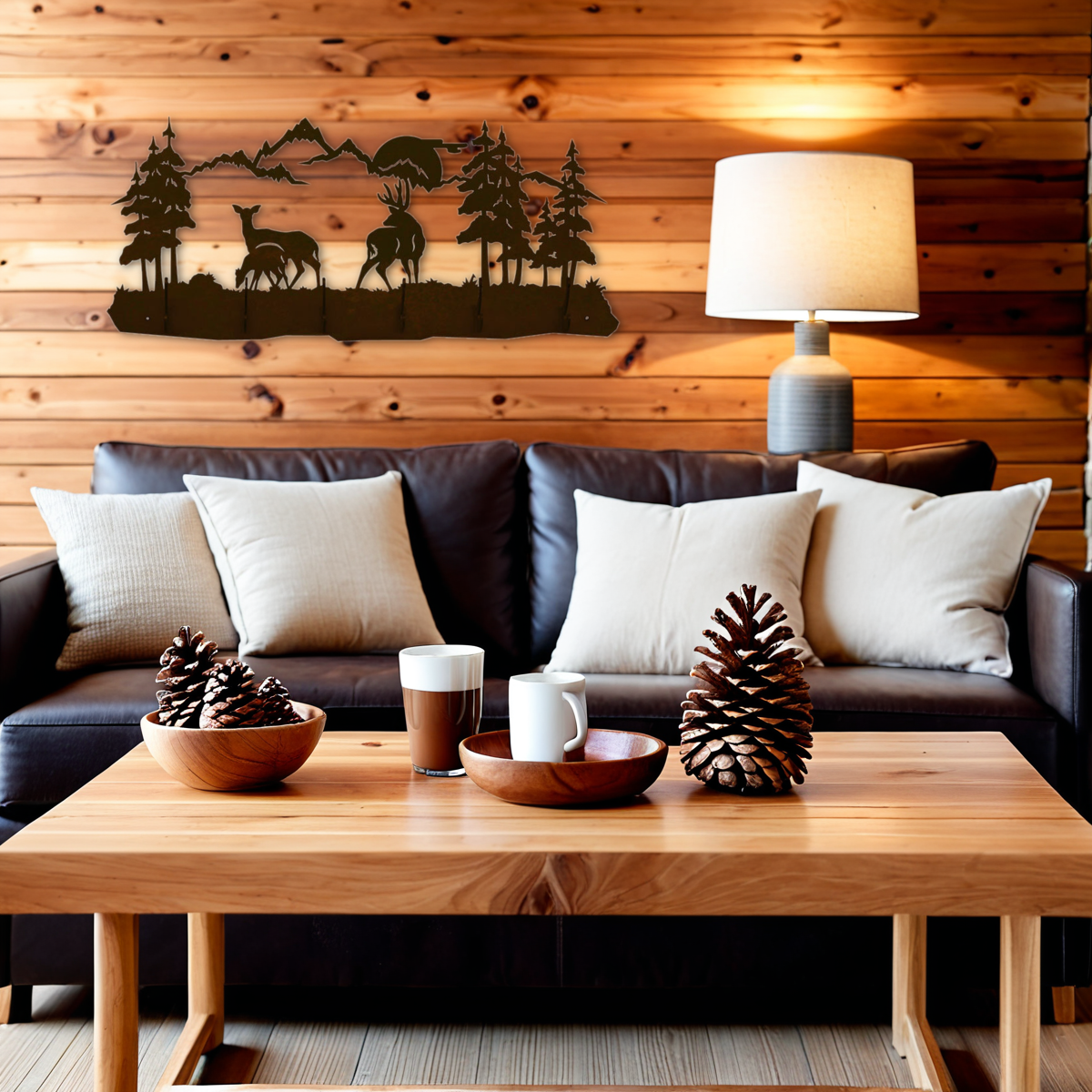 Deer Family Scenic Six Hook