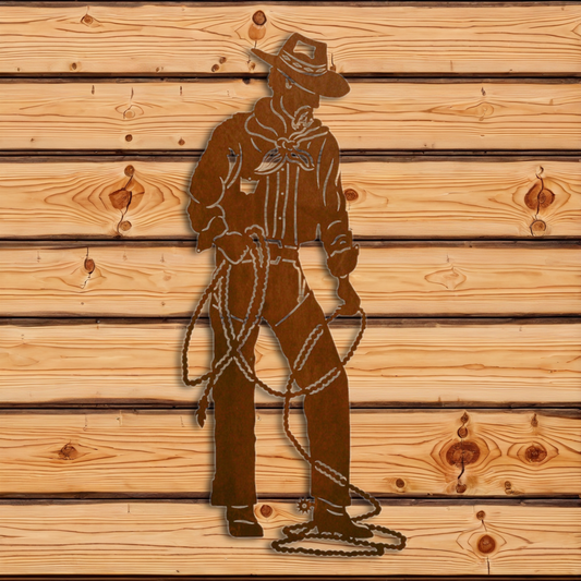 WA-4209 Cowboy with Lasso Wall Art - 42"