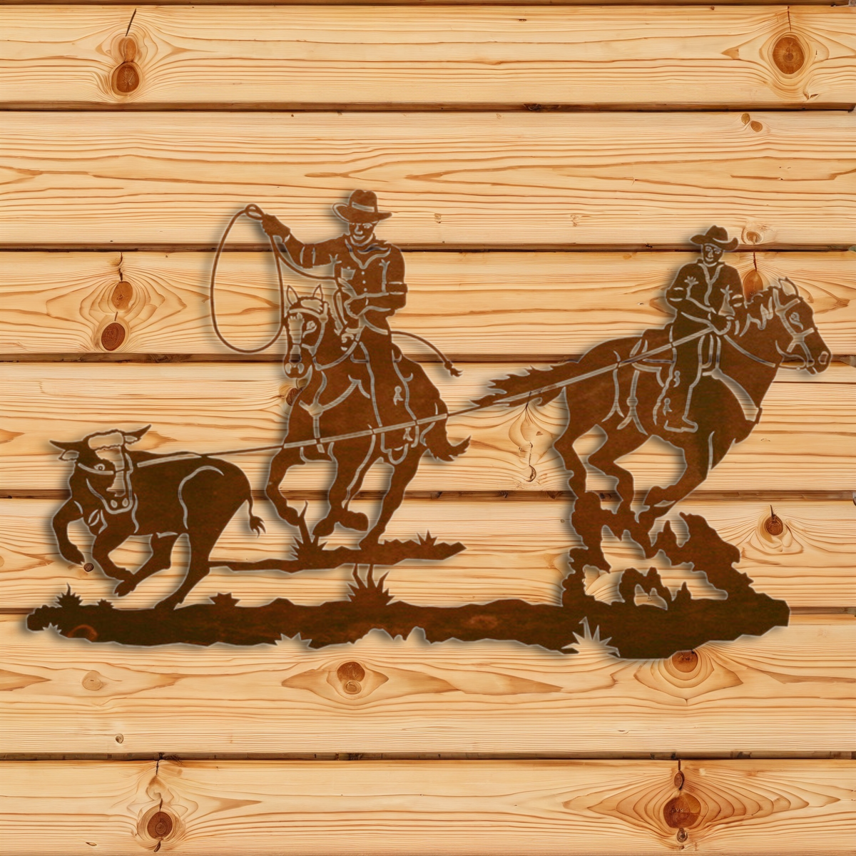WA-4284 Team Roper Wall Art - 42"