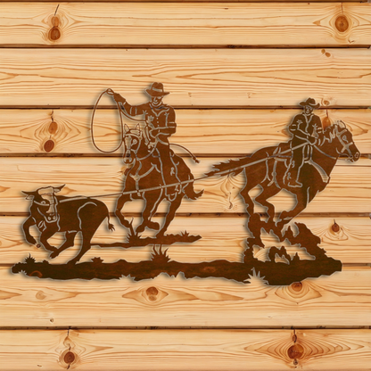 WA-4284 Team Roper Wall Art - 42"