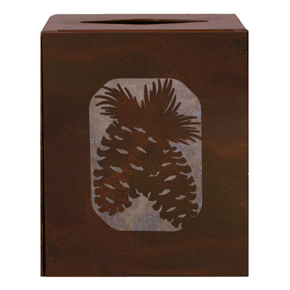 TC-9314 Pine Cone Square Tissue Box Cover