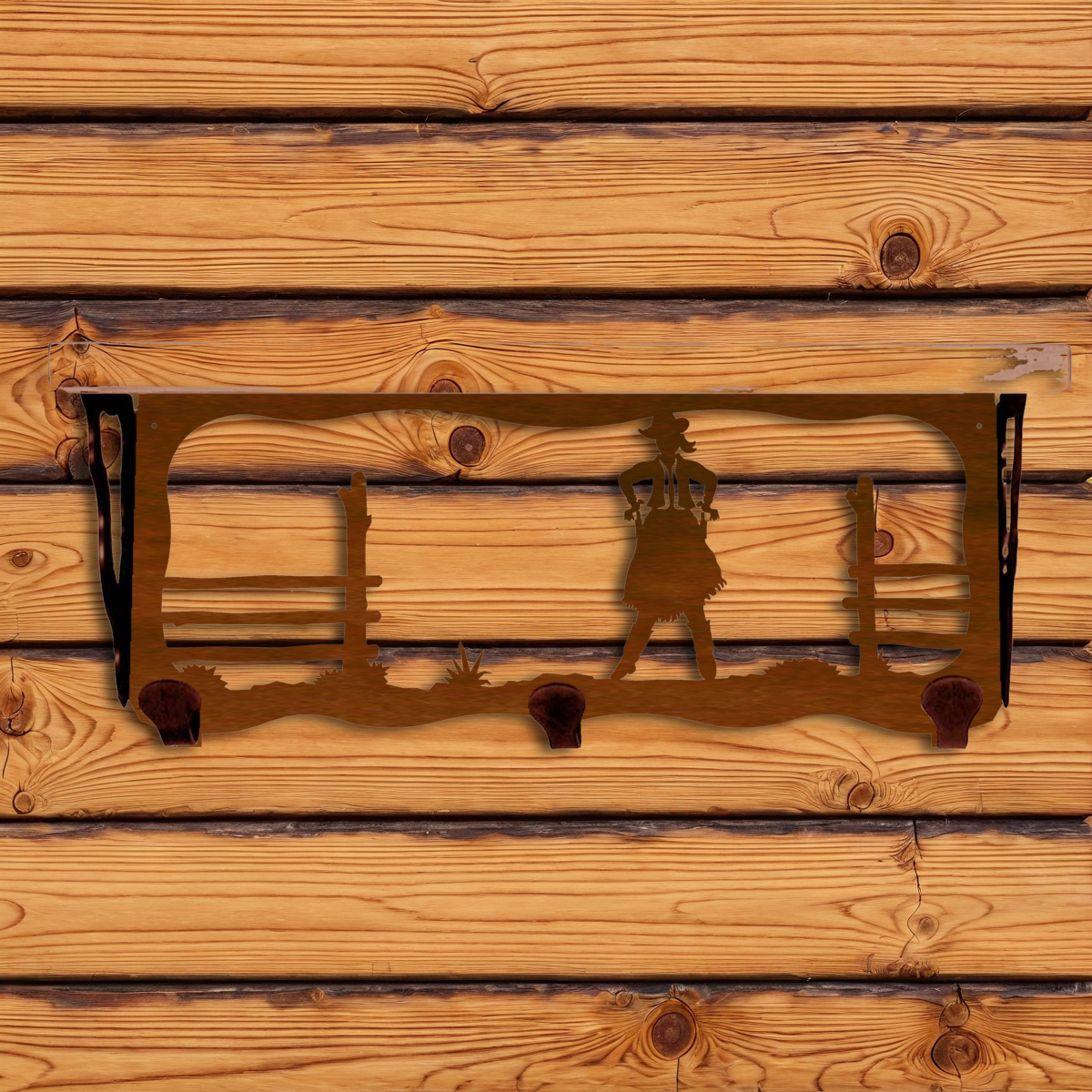 SW-3757 Cowgirl 20" Coat Hook Shelf