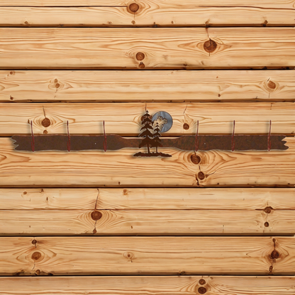 CH-5661 Pine & Moon Six Hook Burnished