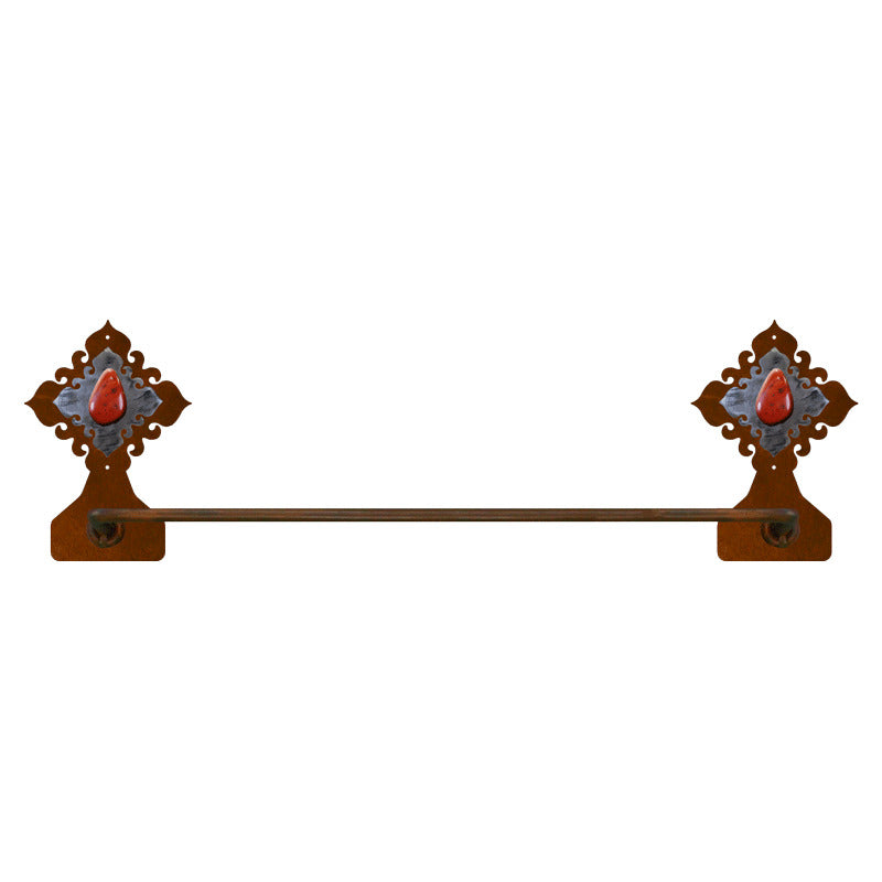 BA-7040 Red Jasper Stone Burnished Towel Bar